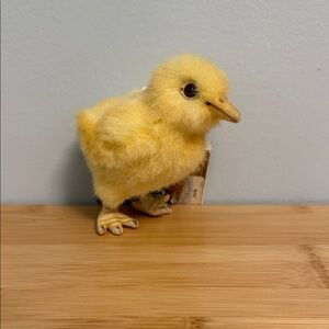 Hansa Handmade Baby Chick Yellow Fluffy Chick Plush NEW NWT